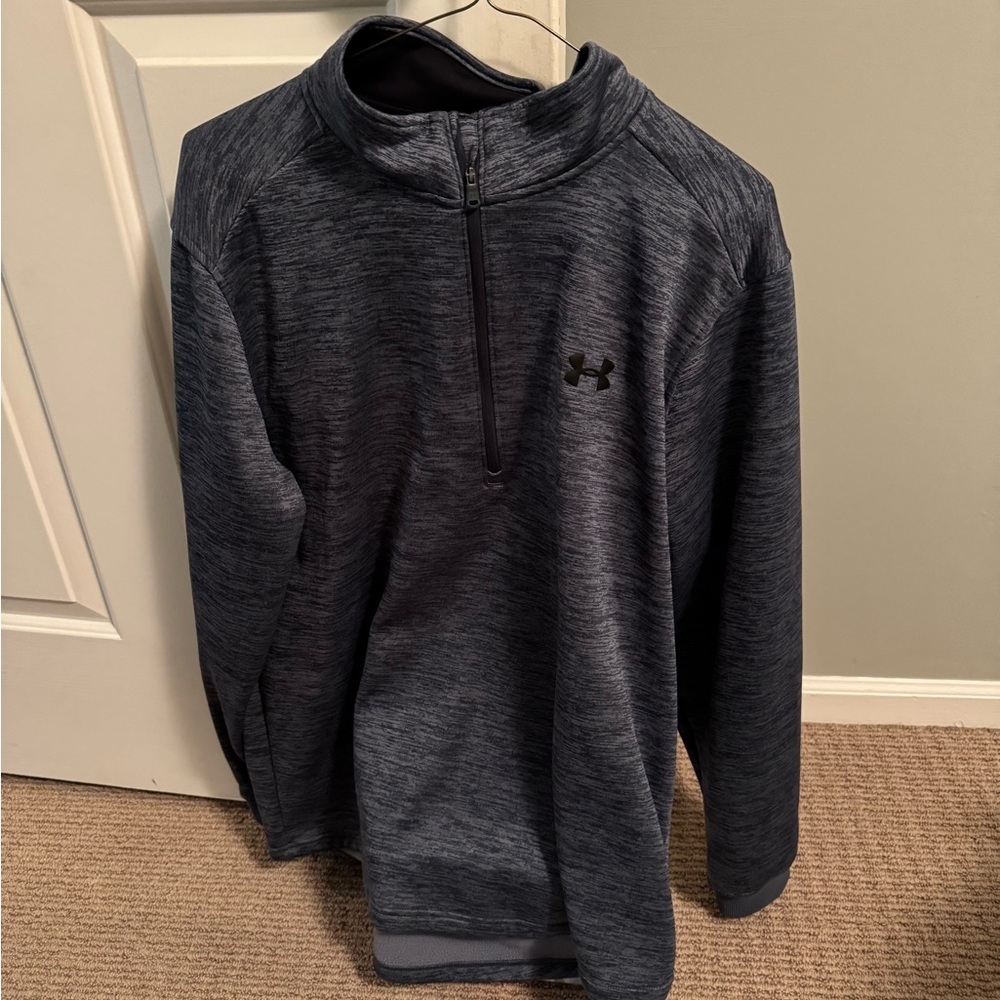 Under Armour Blue/ Gray Quarter-Zip Pullover